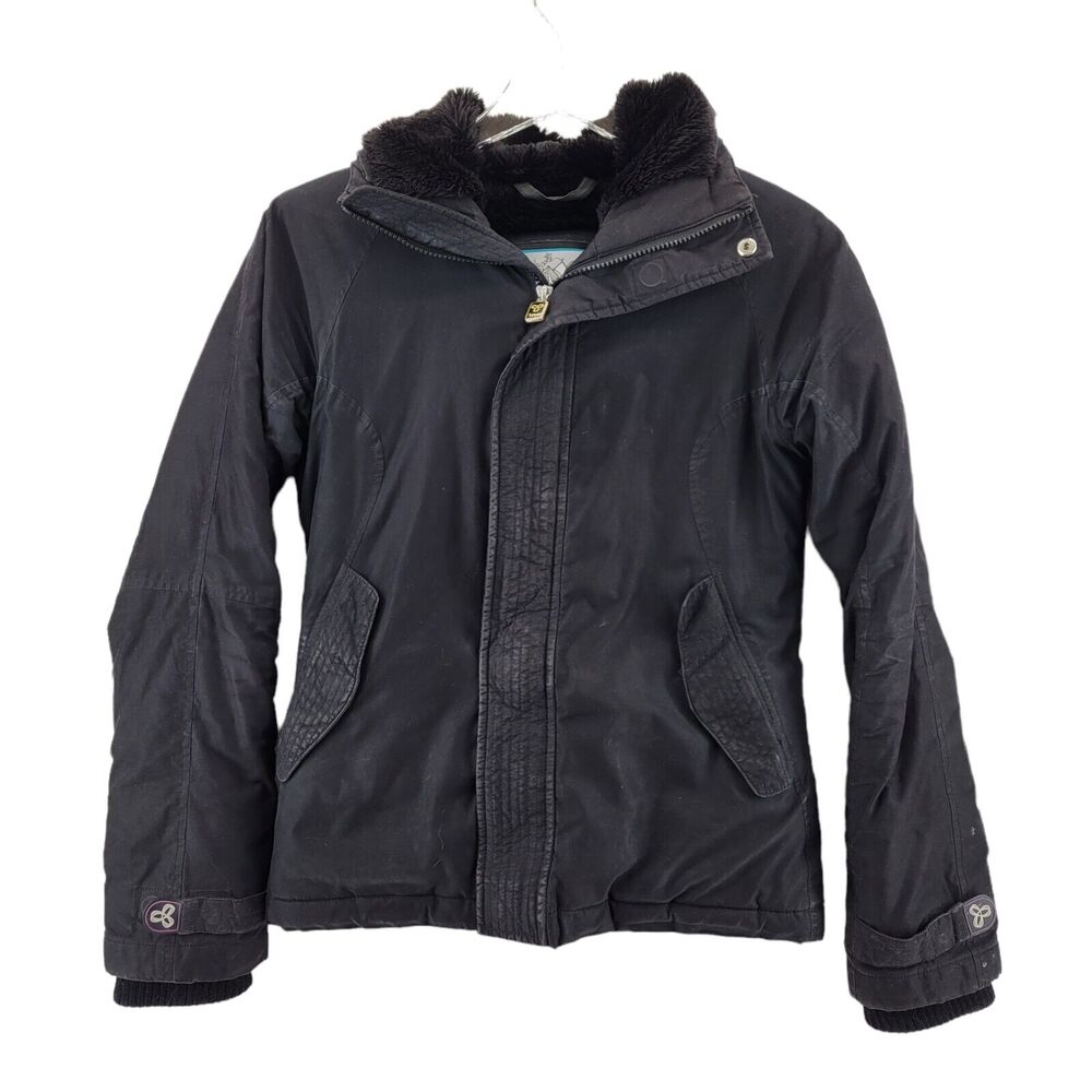Aritzia TNA Summit Parka Black Size XS Missing Fur Trim
